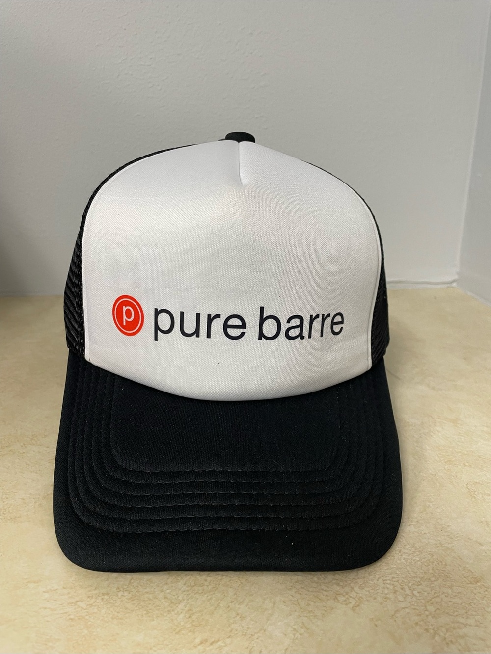 Pure Barre Trucker Caps in White, Black & Orange Set of 6 • New